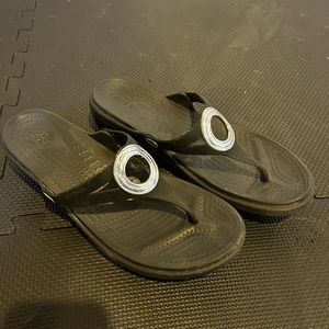 Never worn Crocs Wedge Sandals